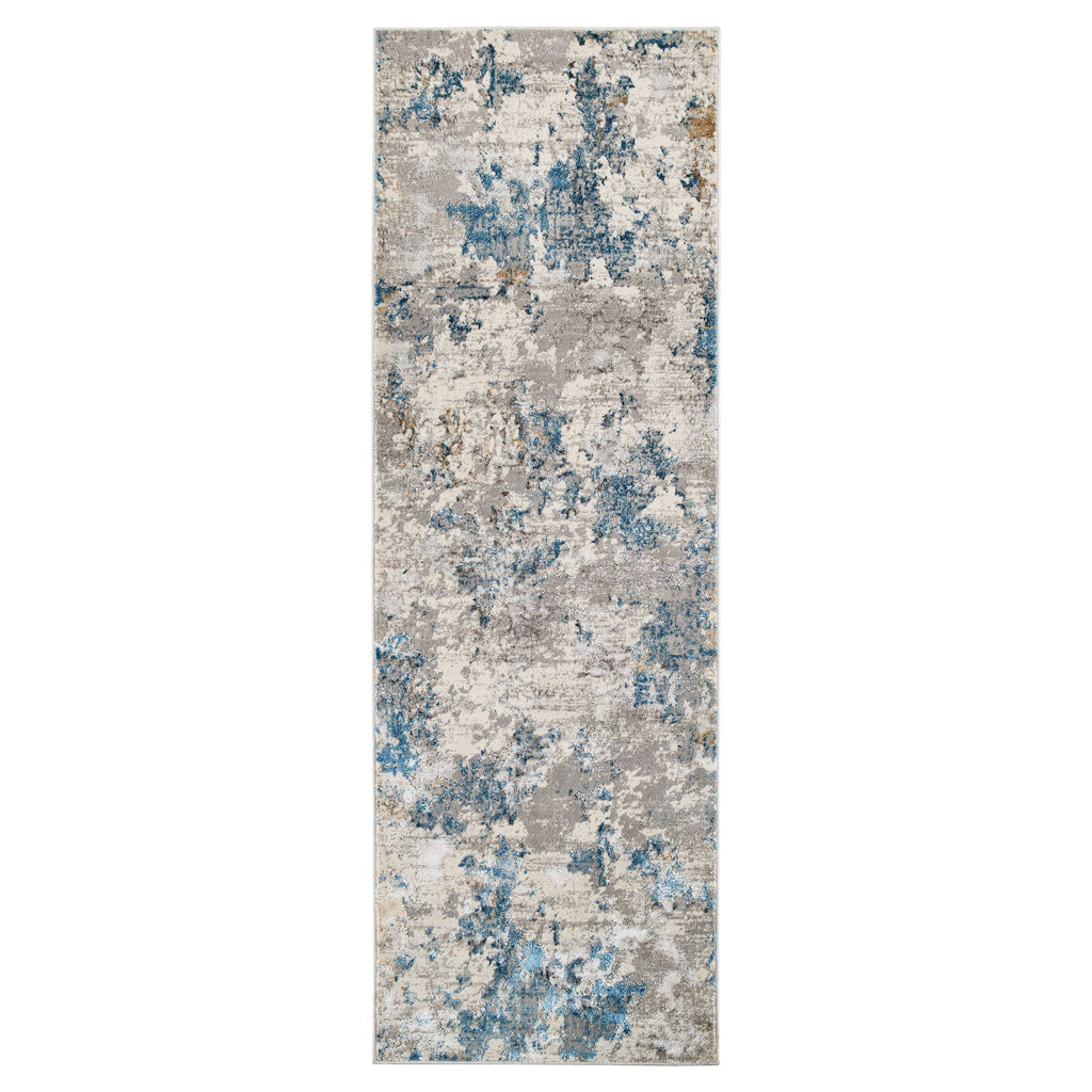 Darica Abstract Clouds Multi Blue Rug