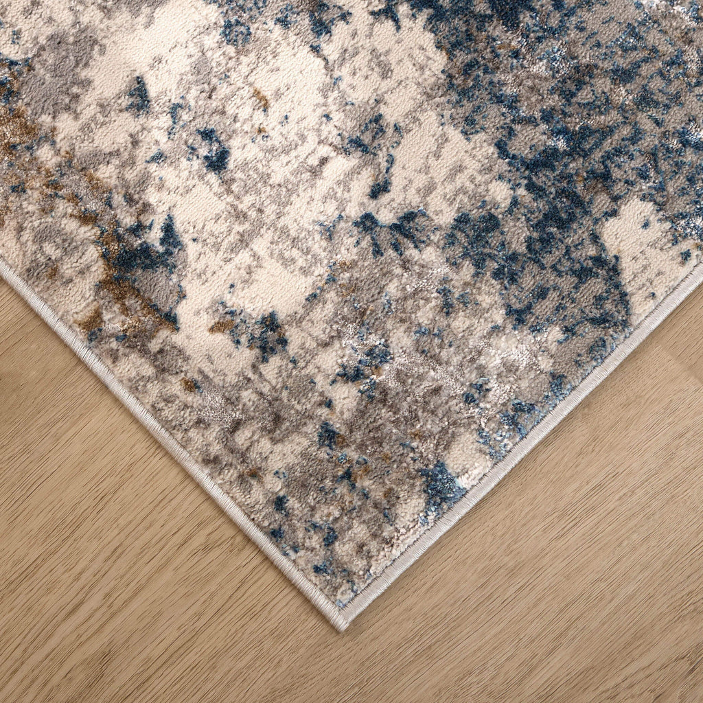 Darica Abstract Clouds Multi Blue Rug