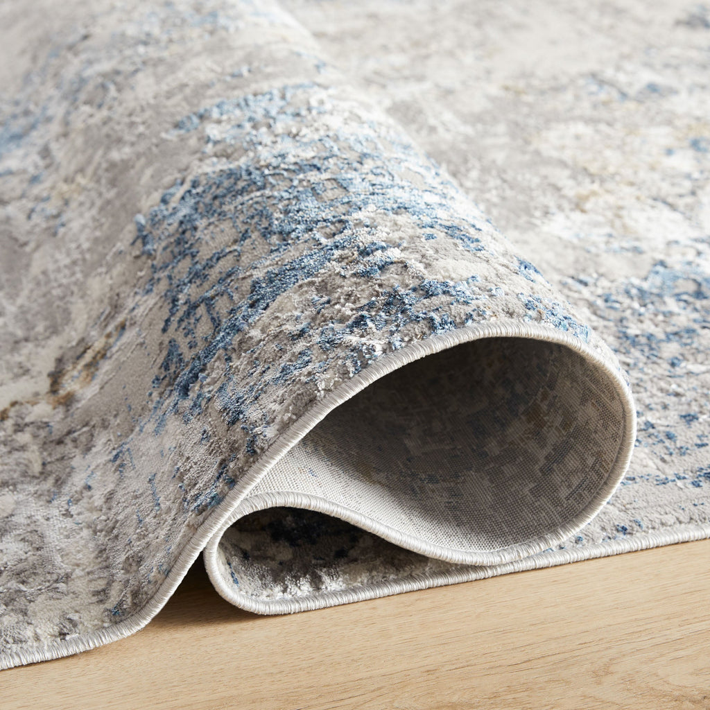 Darica Abstract Clouds Multi Blue Rug