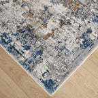Darica Abstract Clouds Multi Blue Rug