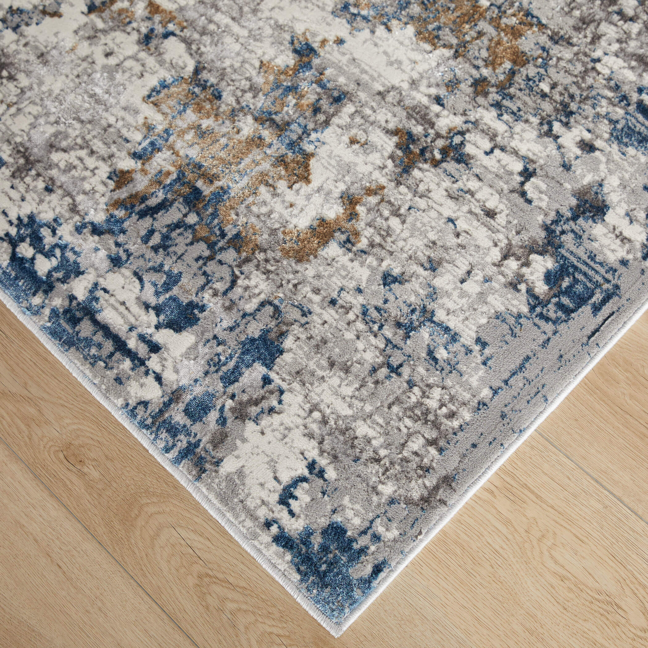 Darica Abstract Clouds Multi Blue Rug