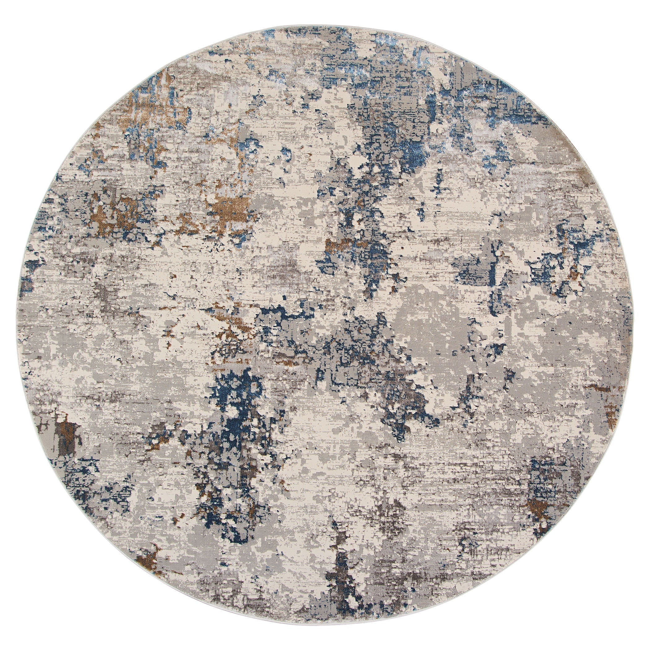 Darica Abstract Clouds Multi Blue Rug