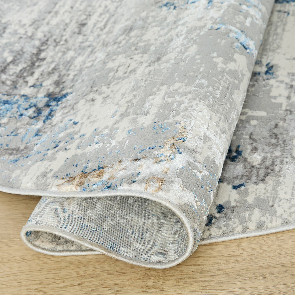 Darica Abstract Clouds Multi Blue Rug