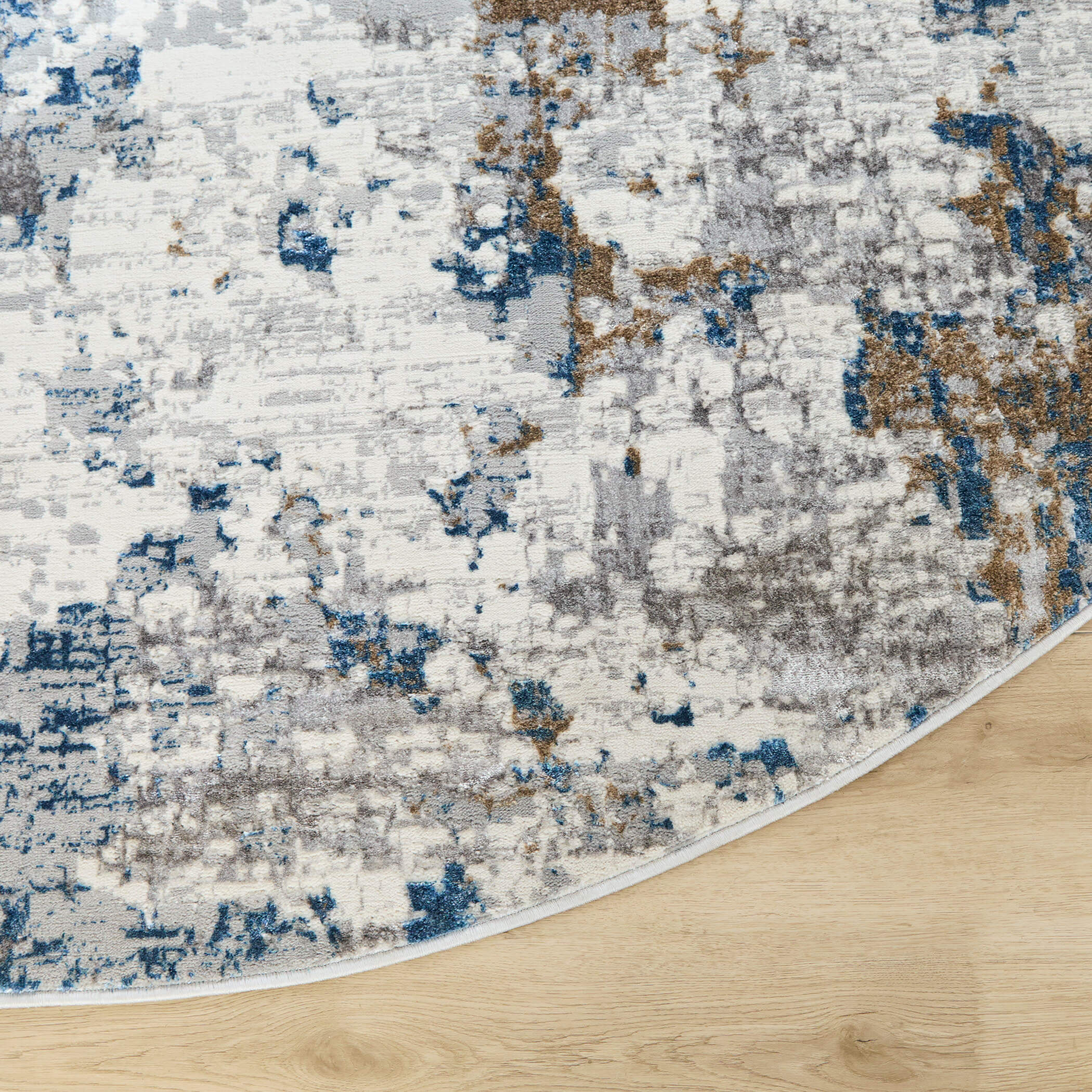 Darica Abstract Clouds Multi Blue Rug