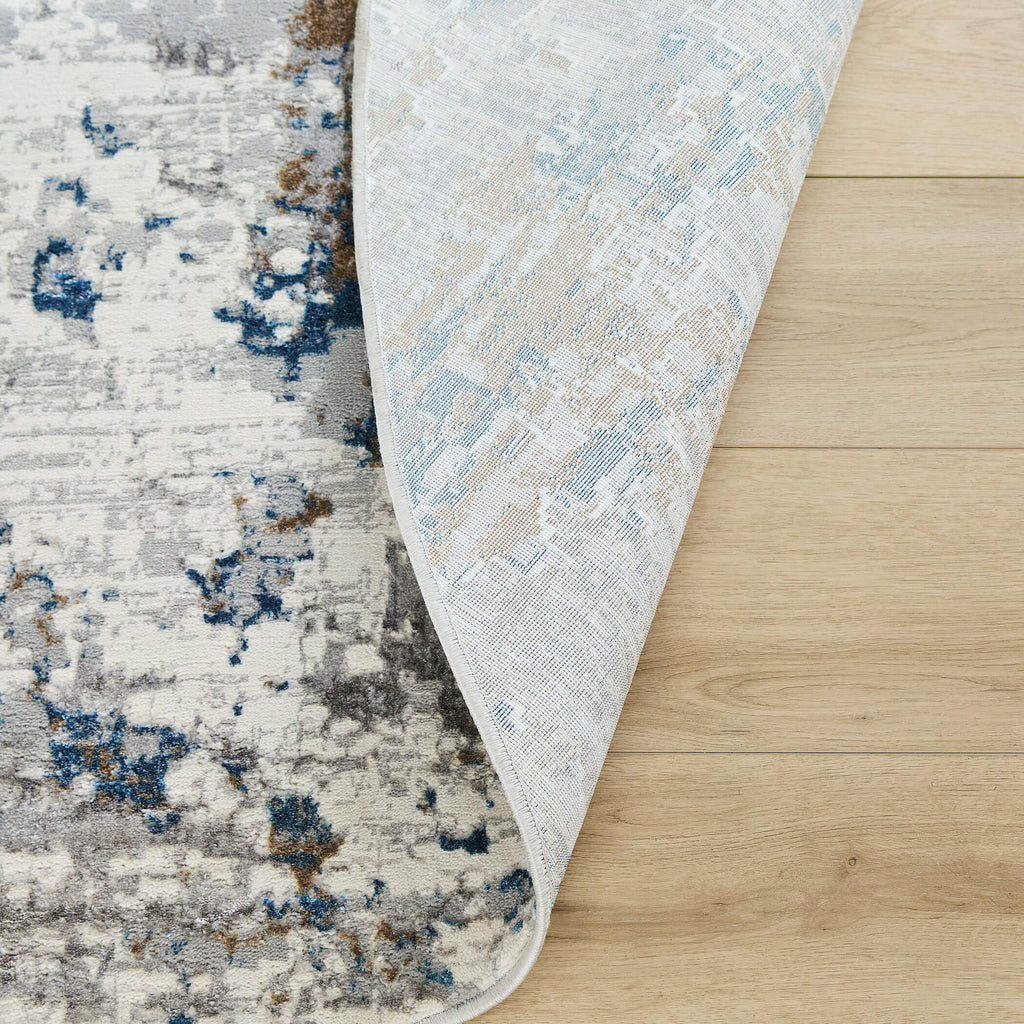 Darica Abstract Clouds Multi Blue Rug