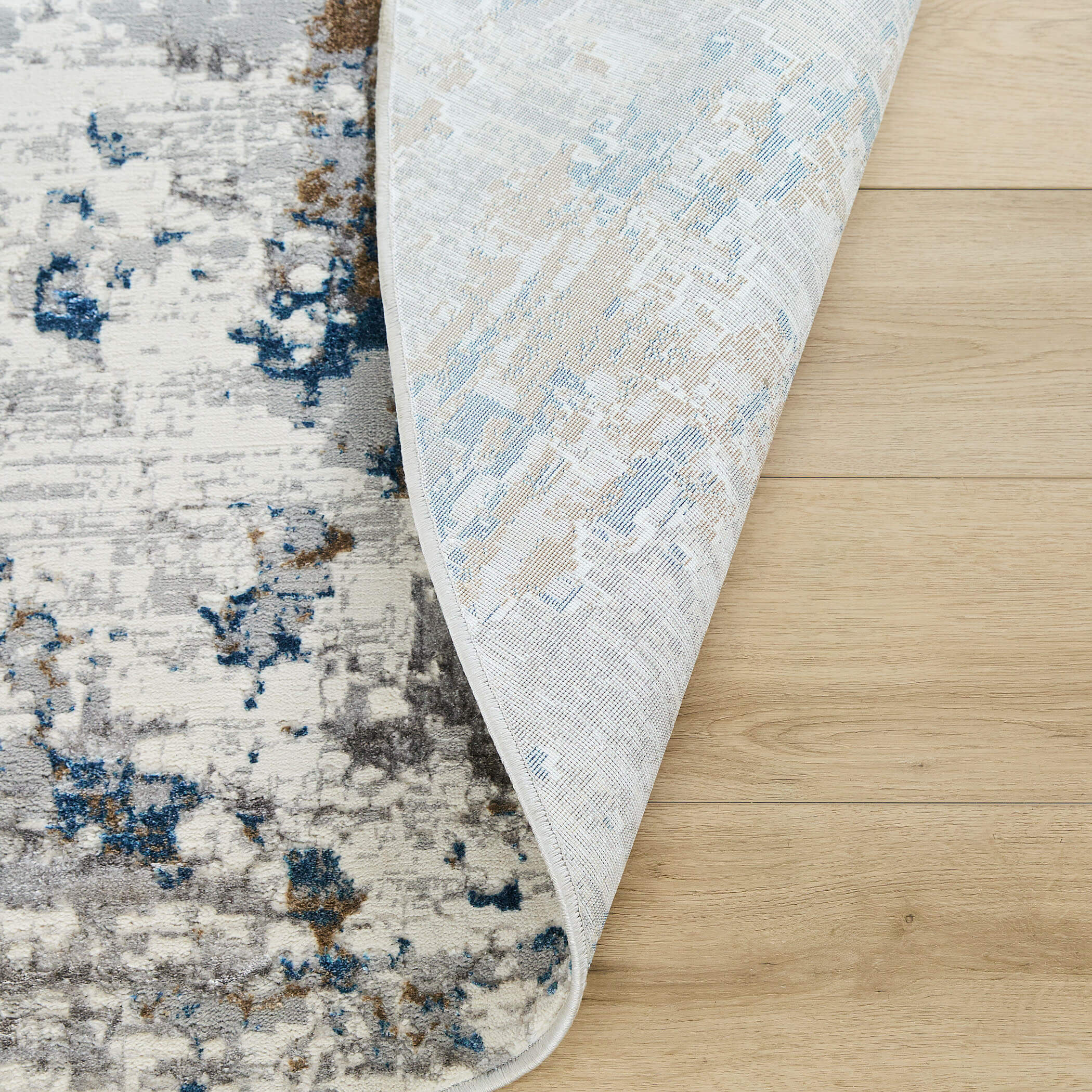 Darica Abstract Clouds Multi Blue Rug