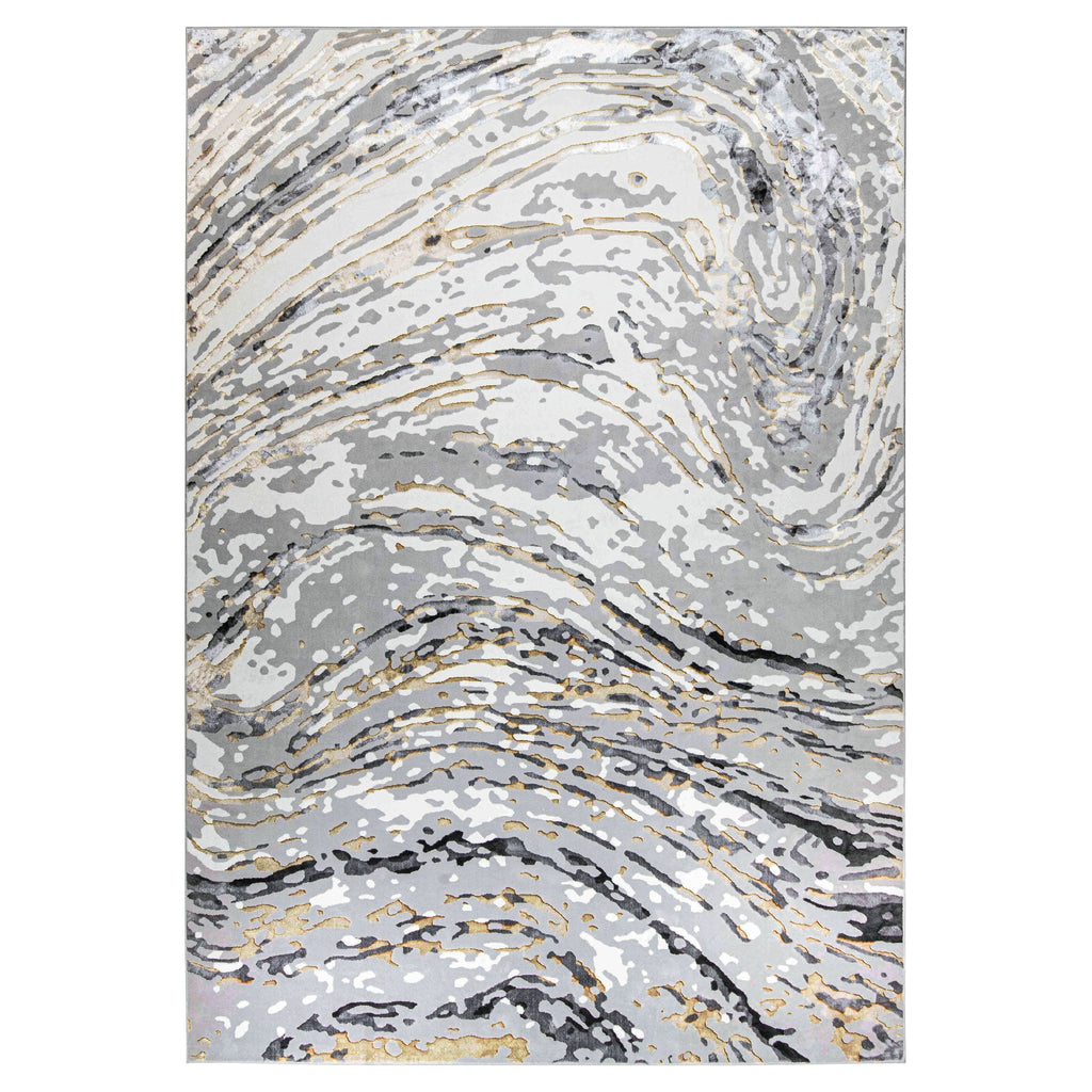 Fatima Gray Black Rug