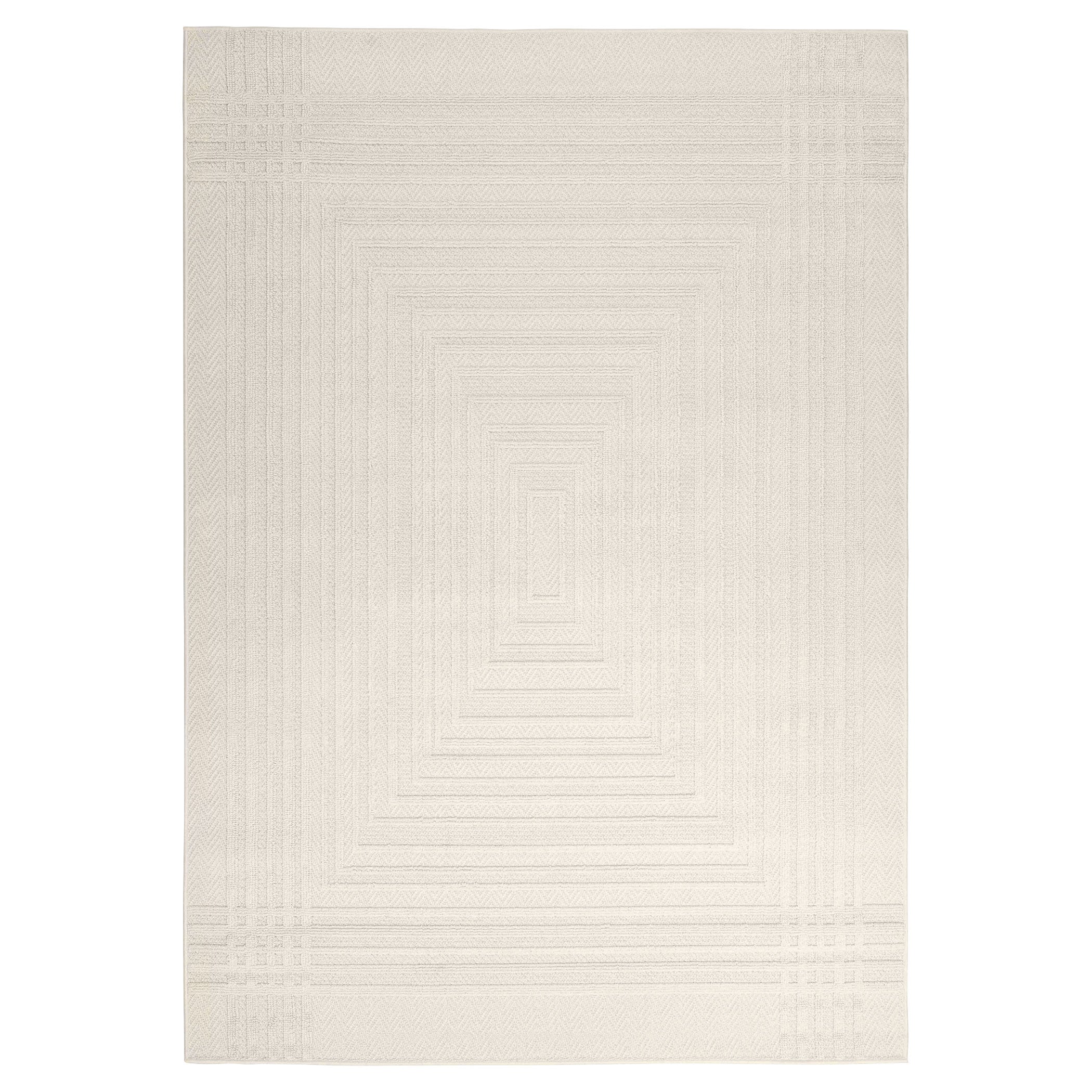 Laid Back Geometric Luxe Ivory Rug