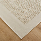 Forza Textural Checkerboard Ivory Rug
