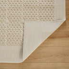 Forza Textural Checkerboard Ivory Rug