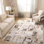 Hadim Muted Geometric Earth Tones Rug