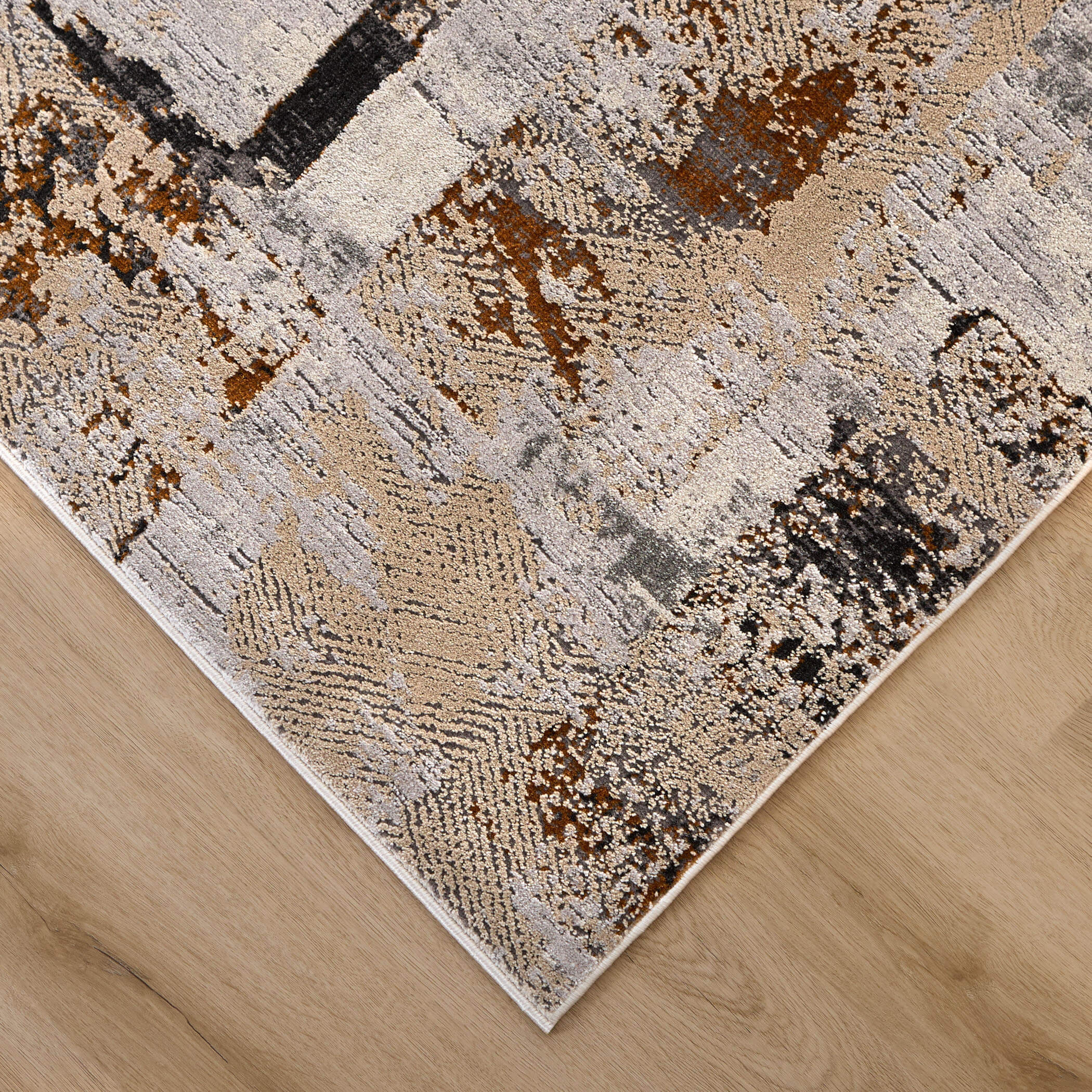 Hadim Muted Geometric Earth Tones Rug