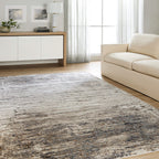 Hadim Abstract Linear Mineral Tone Rug