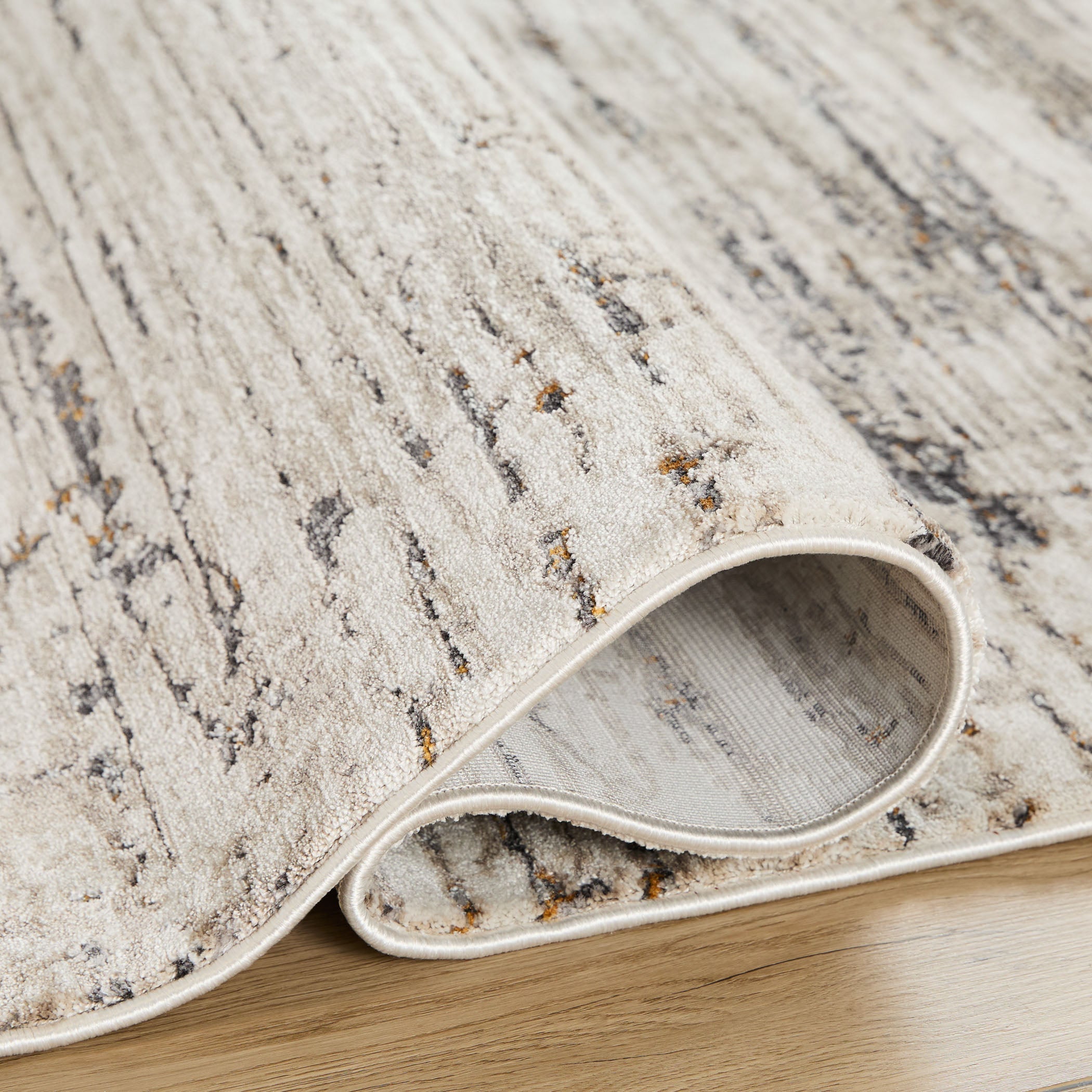 Hadim Abstract Linear Mineral Tone Rug