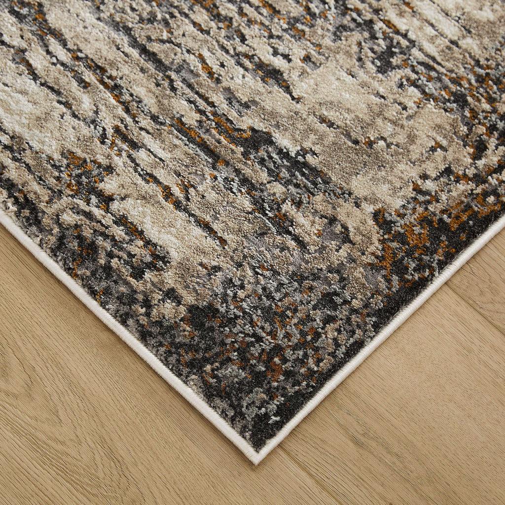 Hadim Abstract Linear Mineral Tone Rug
