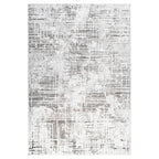 Greta Abstract Linear Silver Rug