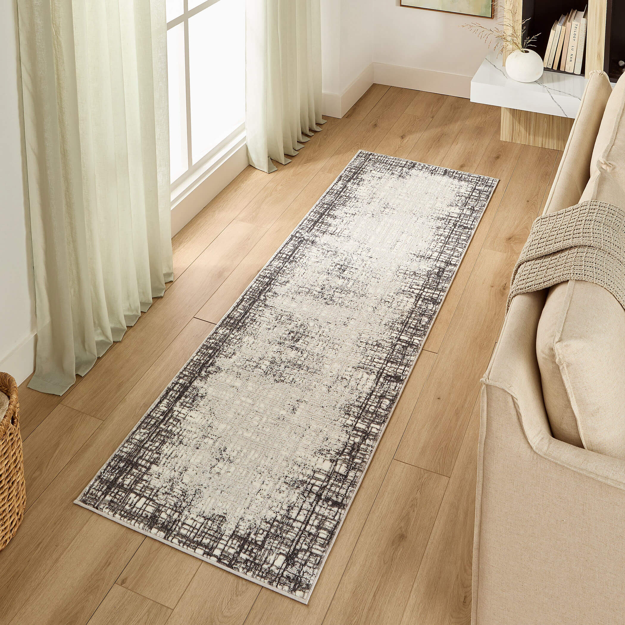 Greta Abstract Eclipse Dark Gray Rug