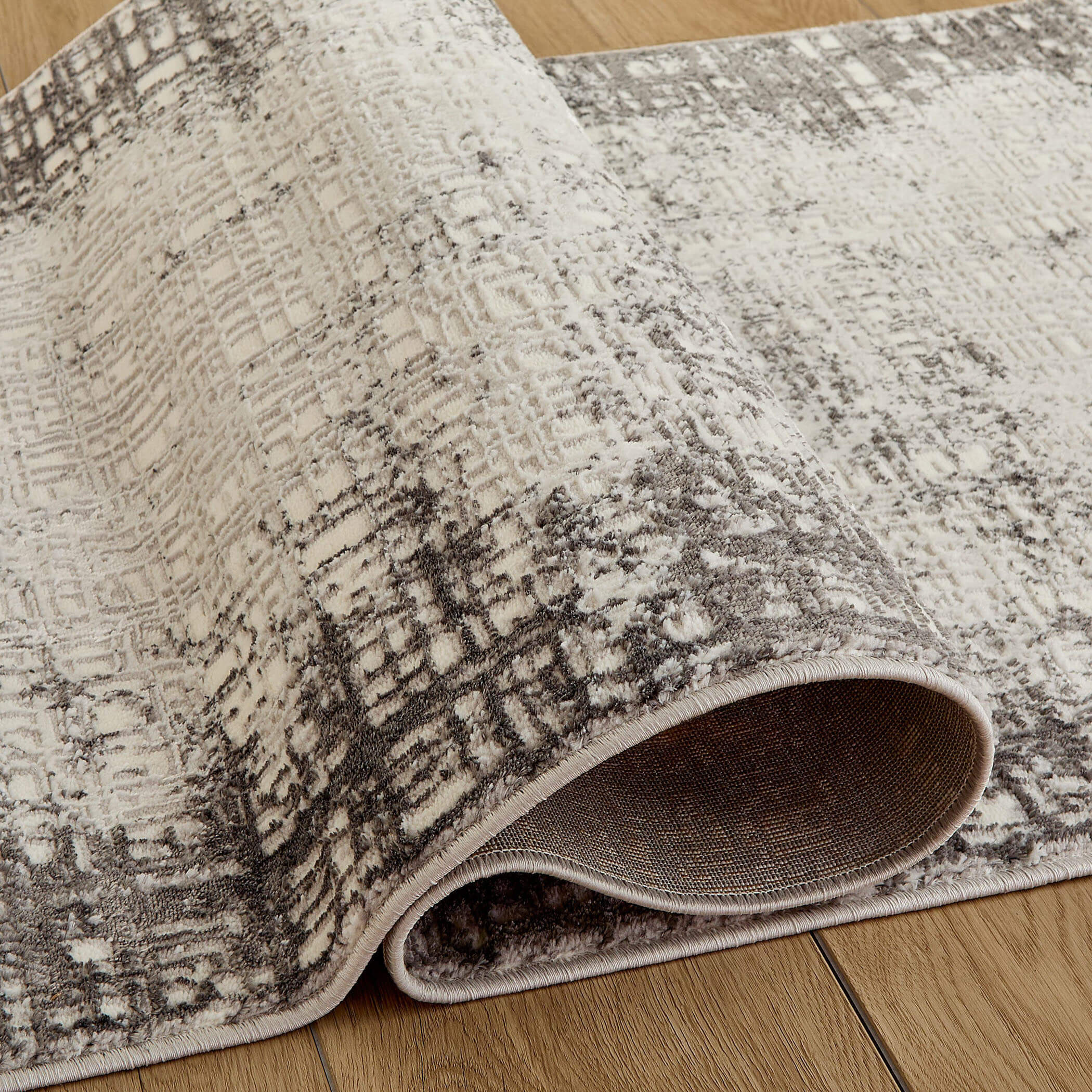 Greta Abstract Eclipse Dark Gray Rug