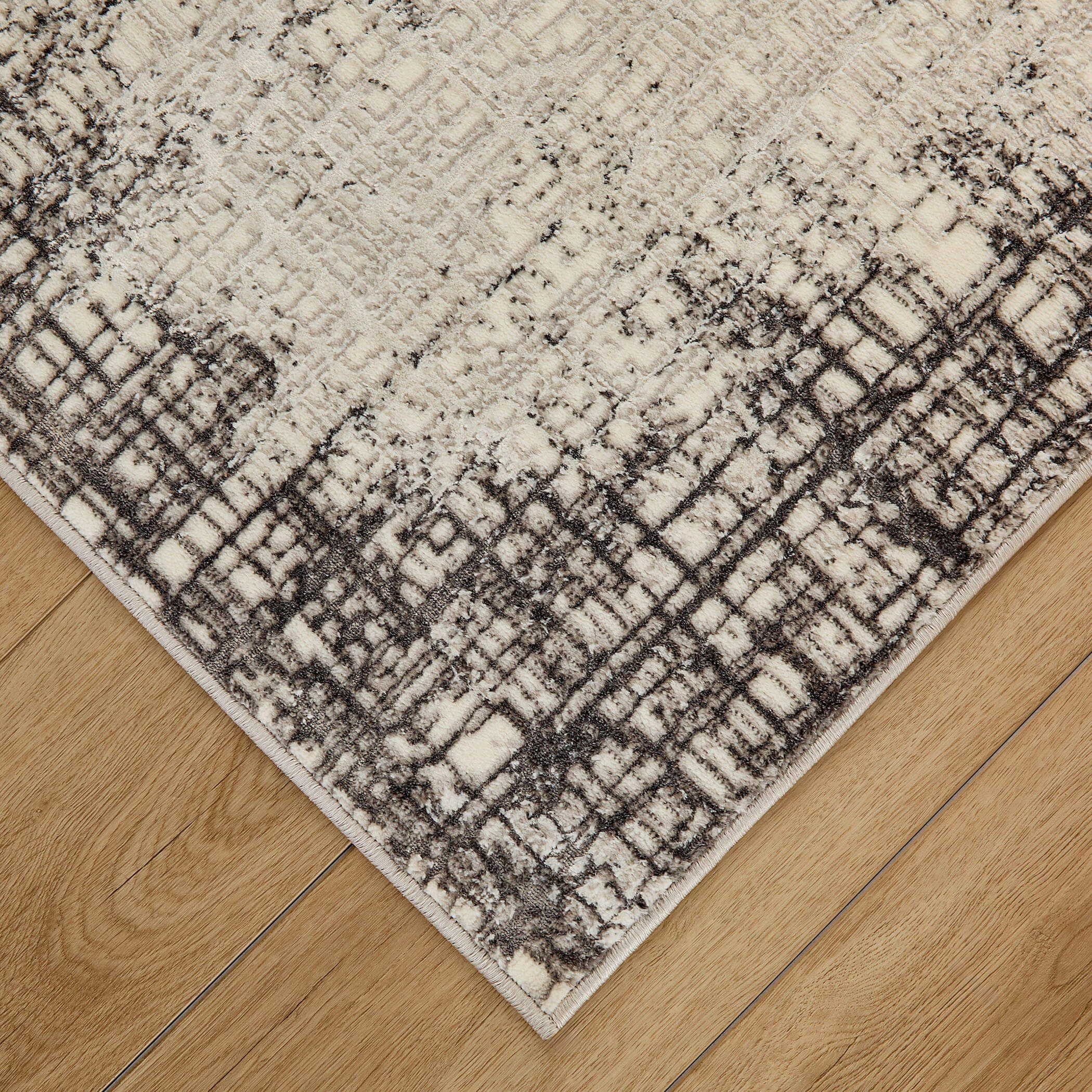 Greta Abstract Eclipse Dark Gray Rug