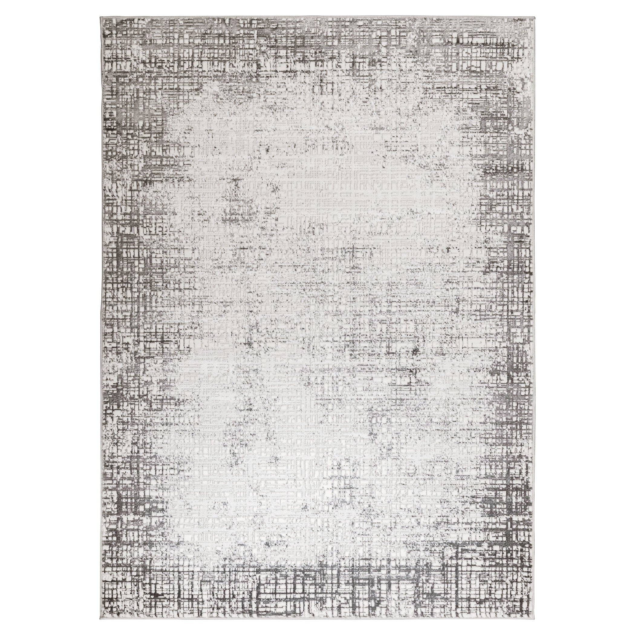 Greta Abstract Eclipse Dark Gray Rug