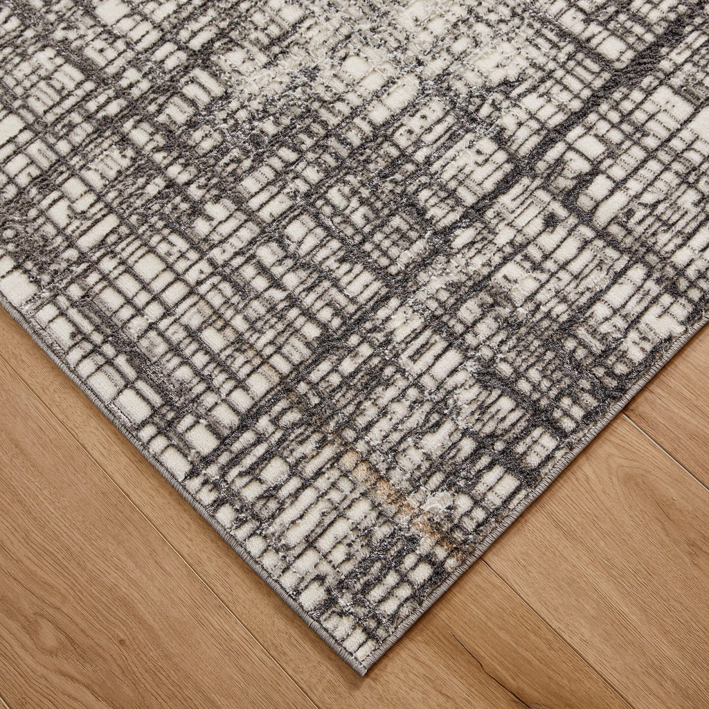 Greta Abstract Eclipse Dark Gray Rug