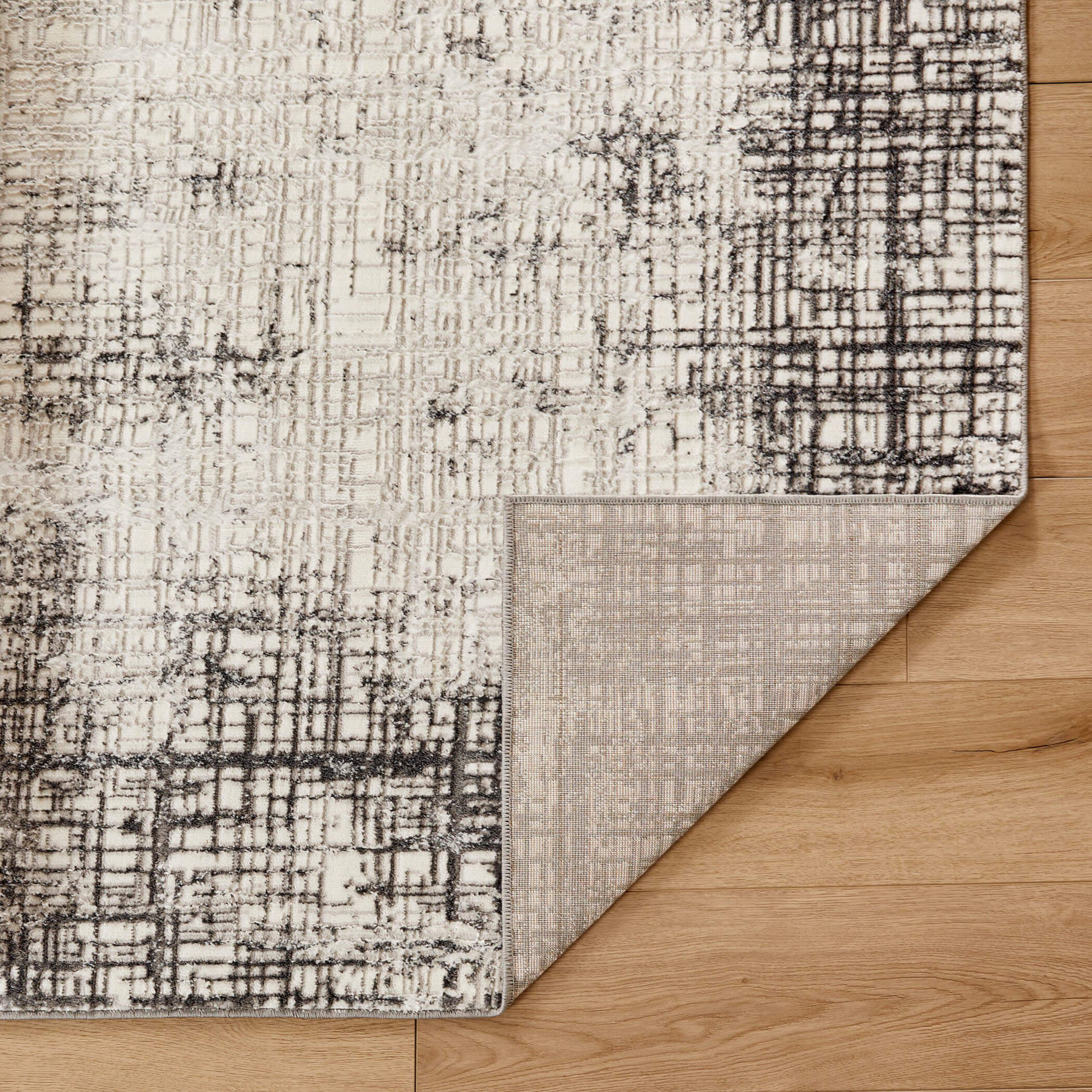 Greta Abstract Eclipse Dark Gray Rug