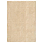 Livia Textural Weave Pattern Gold and Ivory Rug