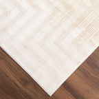 Livia Textural Weave Pattern Gold and Ivory Rug