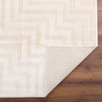 Livia Textural Weave Pattern Gold and Ivory Rug