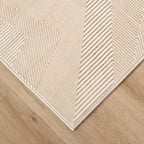 Livia Textural Abstract Geometric Gold and Ivory Rug