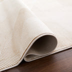 Livia Textural Abstract Geometric Gold and Ivory Rug