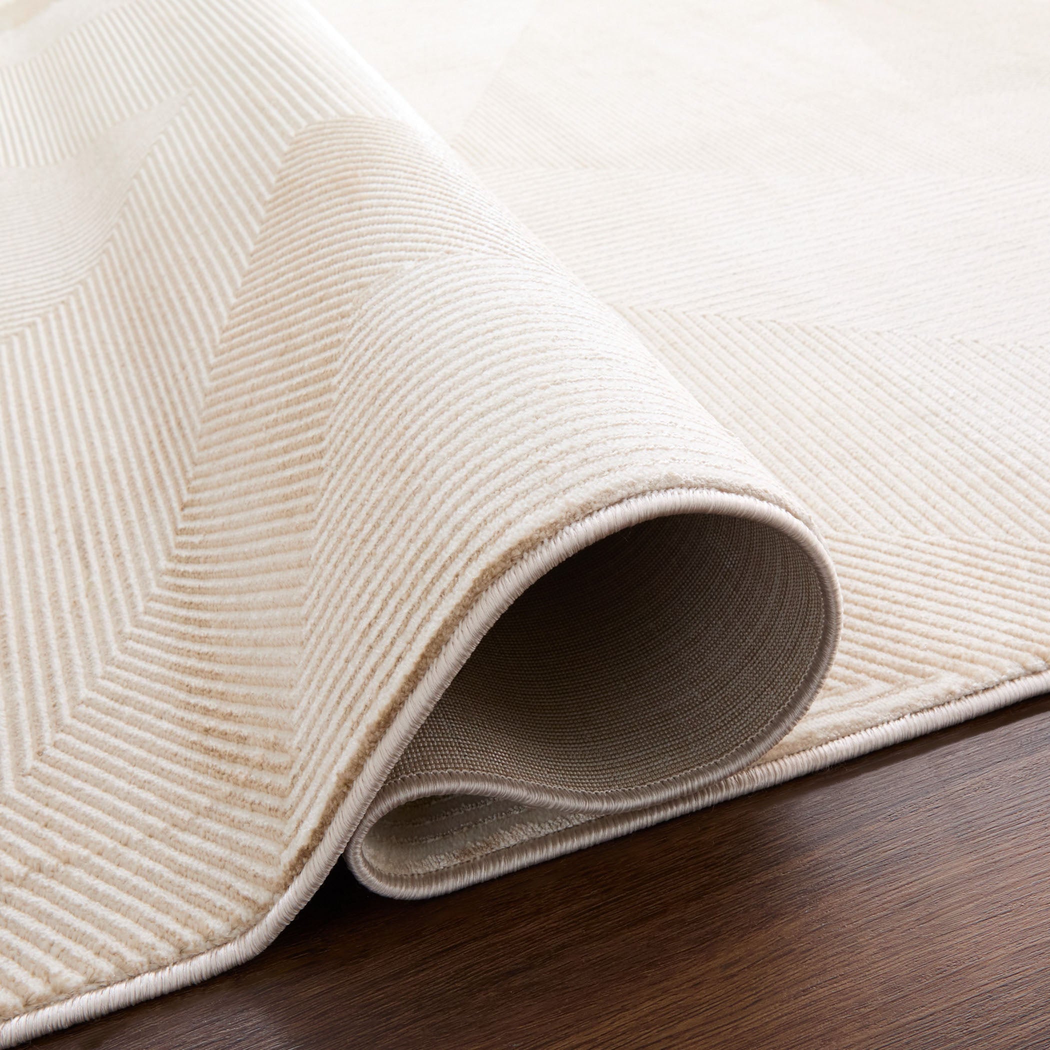 Livia Textural Abstract Geometric Gold and Ivory Rug