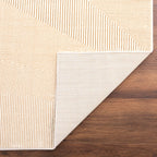 Livia Textural Abstract Geometric Gold and Ivory Rug