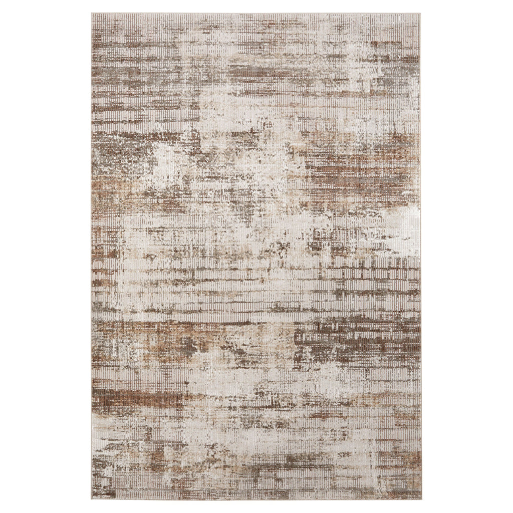 Laila Modern Faded Linear Warm Neutral Rug