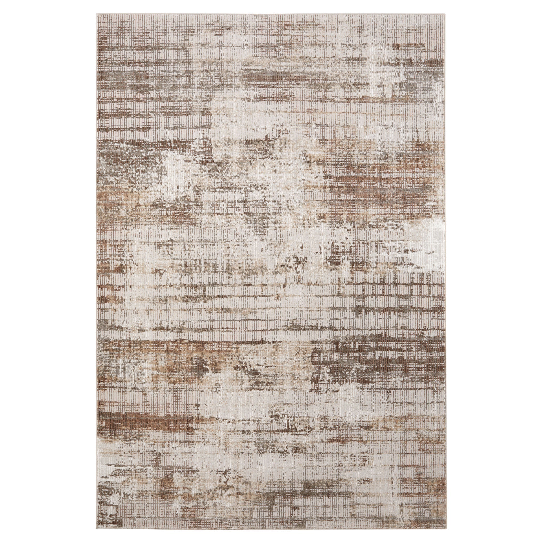 Laila Modern Faded Linear Warm Neutral Rug