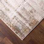 Laila Modern Faded Linear Warm Neutral Rug