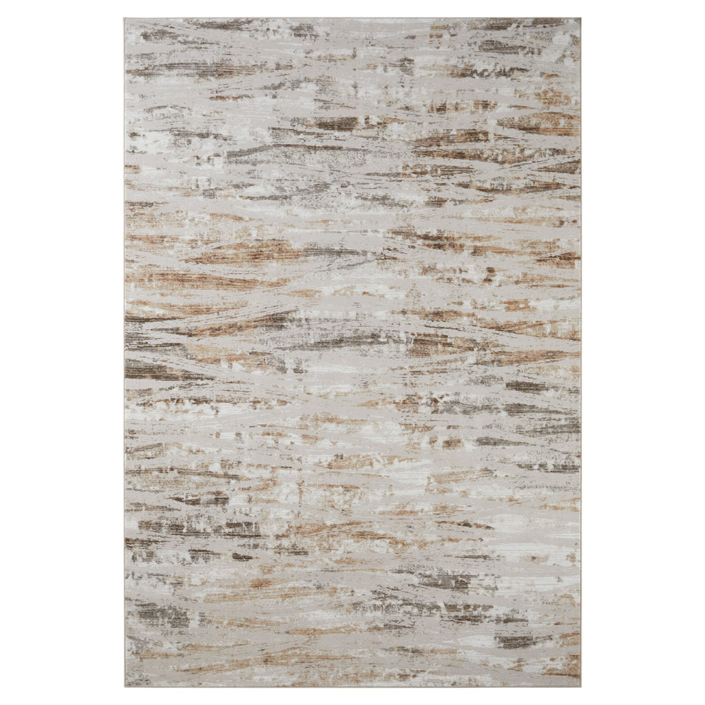 Laila Abstract Linear Warm Neutrals Rug Textural Geometric Gold Rug