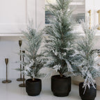 2' Flocked Cedar Tree with Lifelike Snowy Flocking
