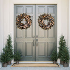 2' Pine Tree with Lifelike Branches and Rustic Pinecones in Brown Wired Basket