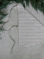 Reversible 60 Ticking Stripe Tree Skirt in Cozy Cotton and Wool Blend