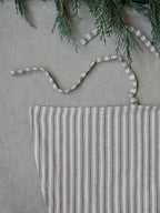 Reversible 60 Ticking Stripe Tree Skirt in Cozy Cotton and Wool Blend