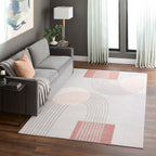 Betsi Retro Arch Pink and Neutral Rug