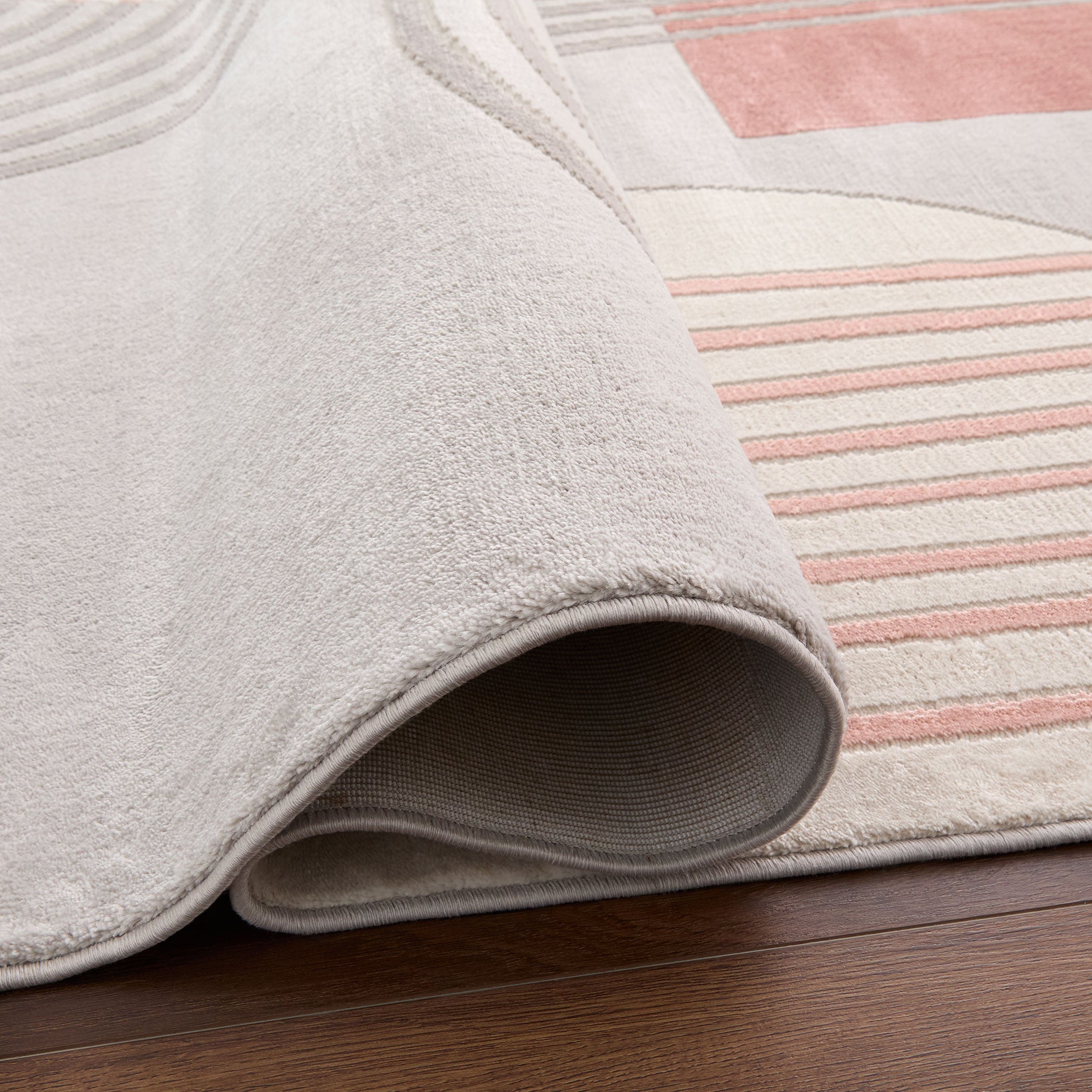 Betsi Retro Arch Pink and Neutral Rug