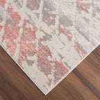 Betsi Abstract Vintage Diamond Pink and Neutral Rug