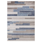 Betsi Vintage Patchwork Blue and Neutral Rug