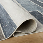 Betsi Vintage Patchwork Blue and Neutral Rug