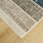 Betsi Vintage Patchwork Blue and Neutral Rug