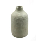 Handmade Off-White Aluminum Textured Vase