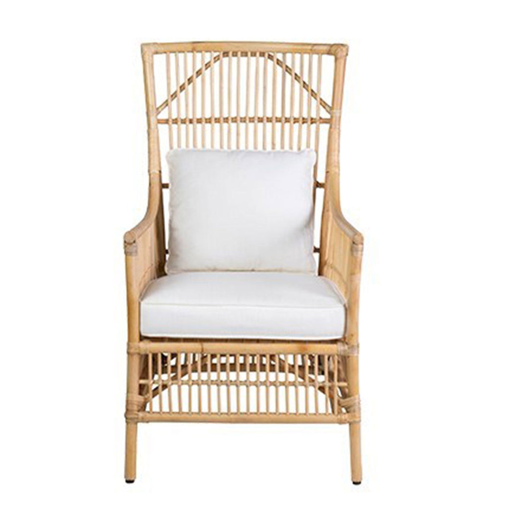 Rattan High Back Natural Dining Arm Chair
