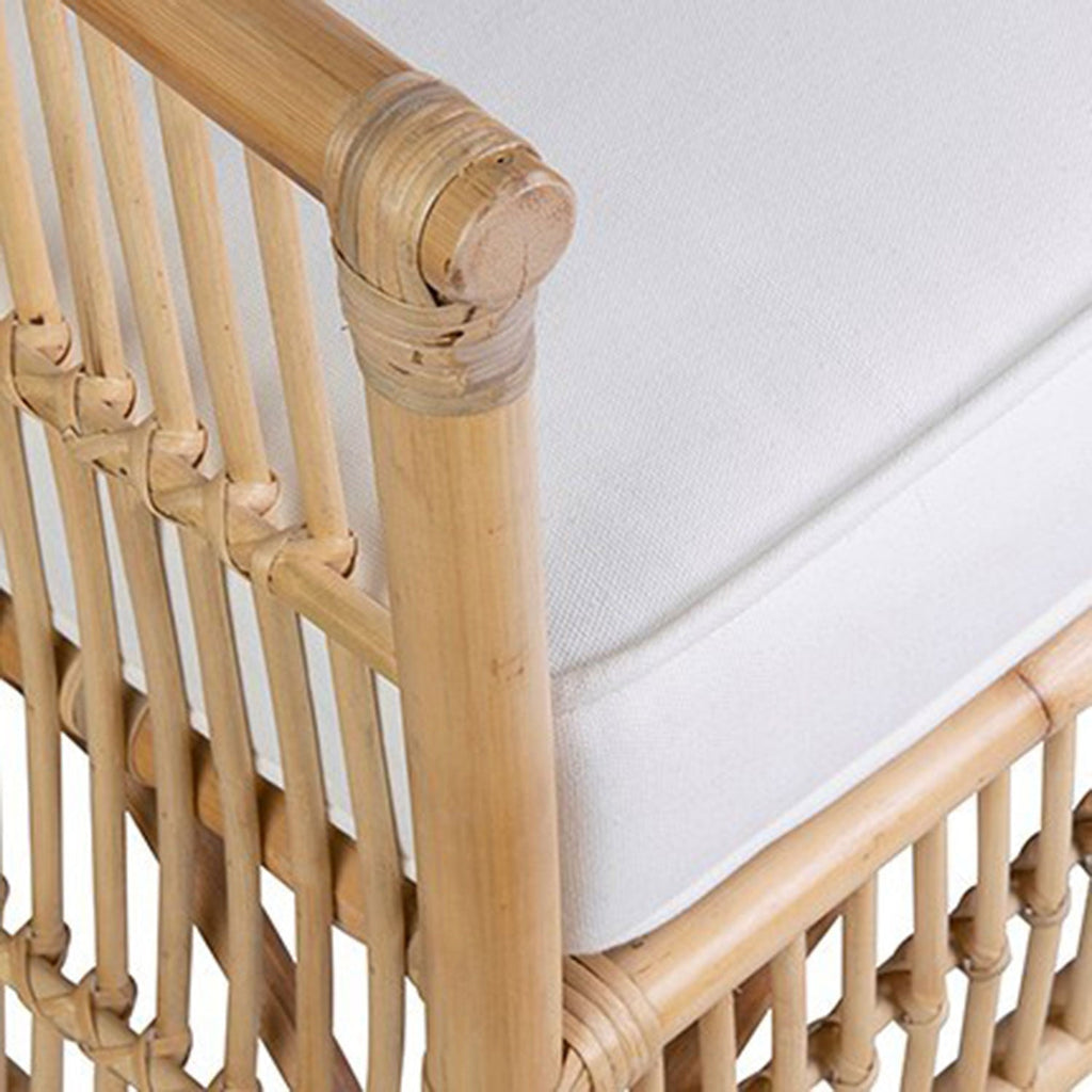 Rattan High Back Natural Dining Arm Chair